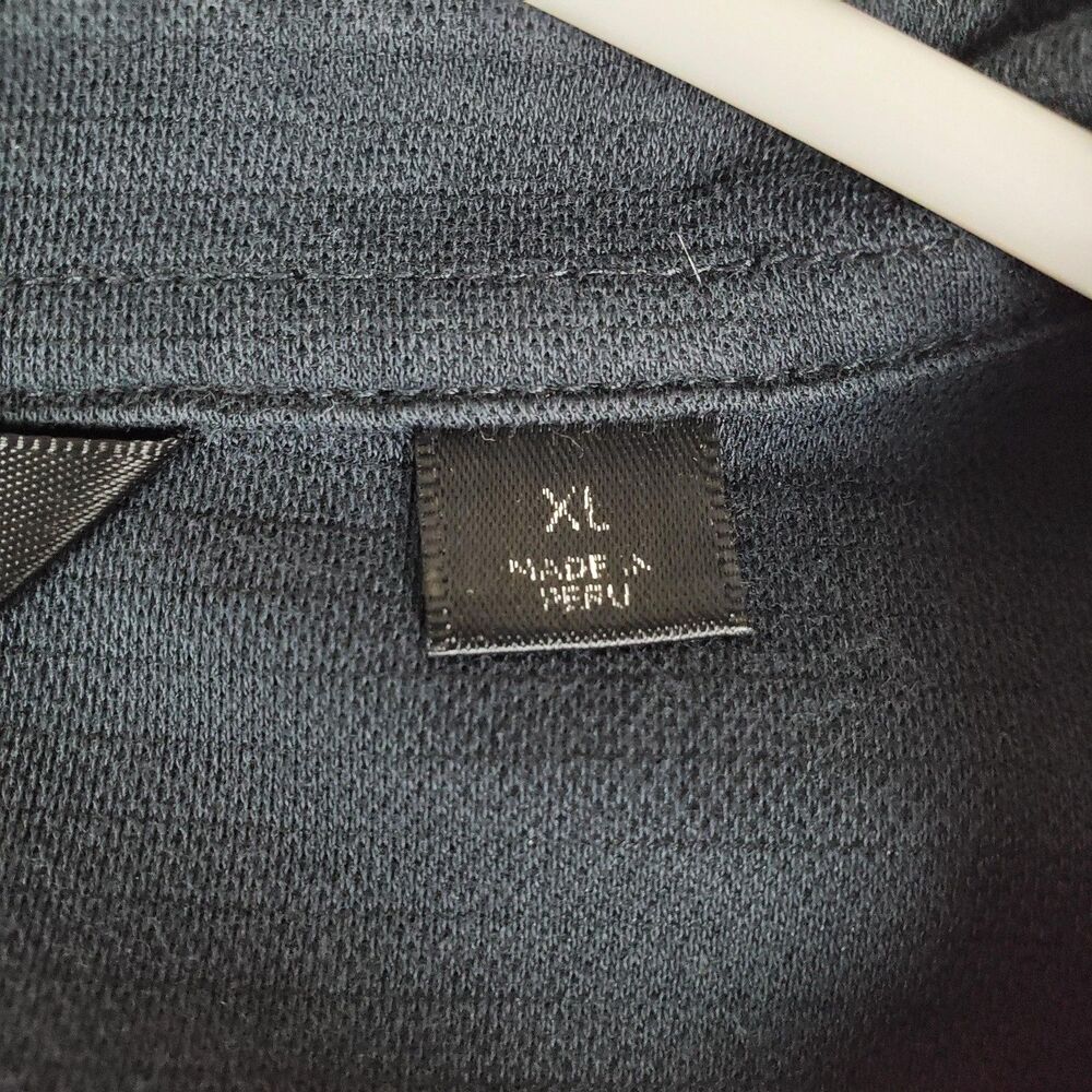 Travis Mathew Polo Shirt Mens XL Blue Striped Pima Cotton Golf Performance Top - Picture 4 of 11